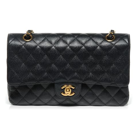 chanel double flap medium caviar|CHANEL Caviar Quilted Medium Double Flap Black.